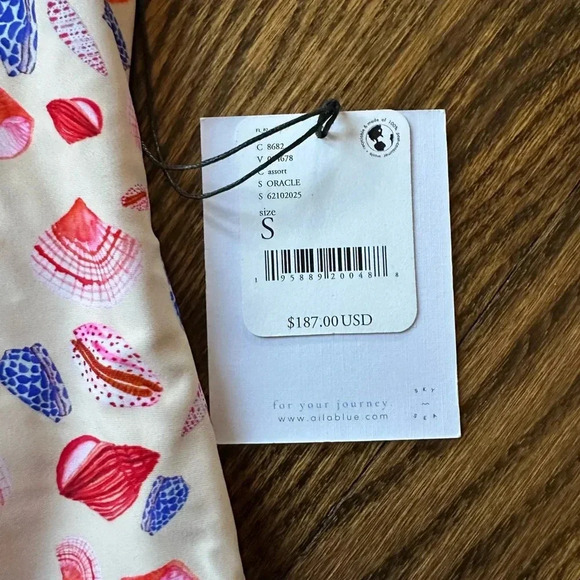 Free People FP Movement x Aila Blue Seashell Print One Piece Swimsuit Small - Picture 9 of 9